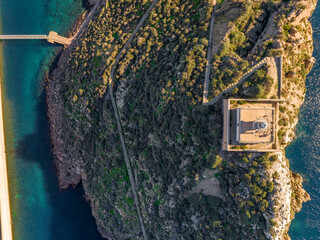 Faro Isla de Escombreras en Cartagena, Murcia, España