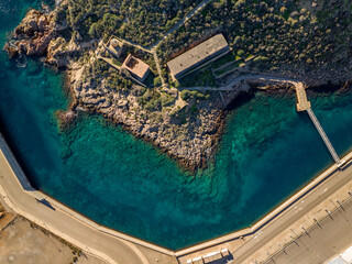 Faro Isla de Escombreras en Cartagena, Murcia, España