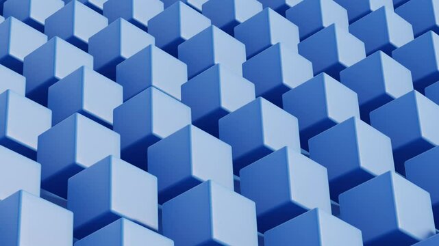 Abstract 3d loop animation of modern geometric shapes in continuous flow for marketing backdrops, creative videos and stylish promotional visuals