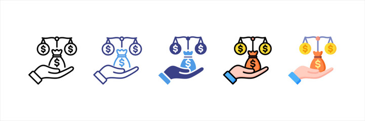 Funding Multi Style Icon Set