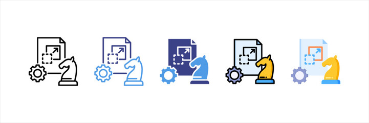 Scaling Multi Style Icon Set