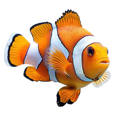 clown fish, isolated on transparent background, png