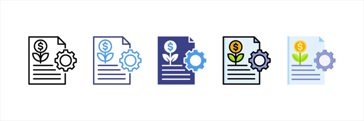 Project Management Multi Style Icon Set