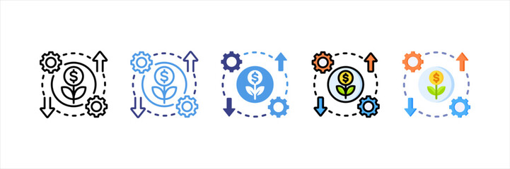 Startup Multi Style Icon Set