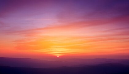 Fototapeta premium Warm sunset gradient background with a soft blend of orange, pink, and lavender tones, creating a calming and serene atmosphere. 