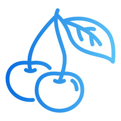 Fototapeta premium cherries Gradient icon