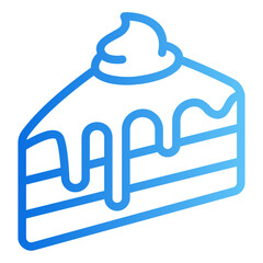 cake slice Gradient icon