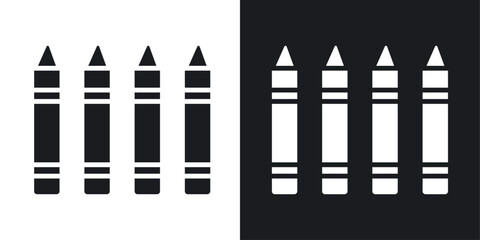 Crayon icons pack in solid style