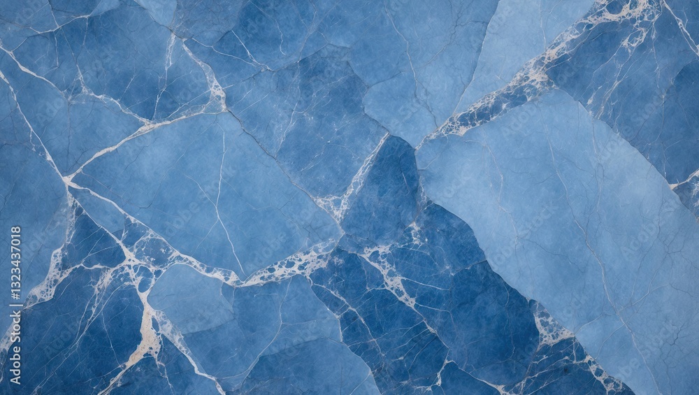 Fototapete high-resolution blue marble texture displaying soft vein patterns in varying shades of light and dar