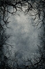 gray background with branches