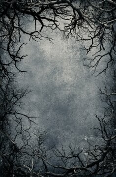 gray background with branches