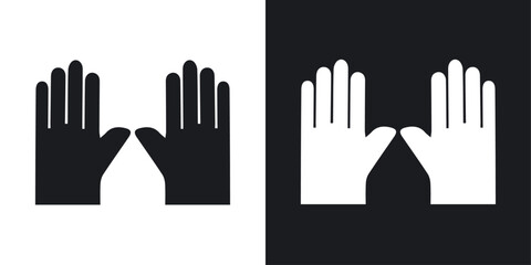 Gloves icons pack in solid style