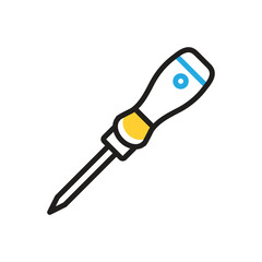 Multi color icon for screwdriver