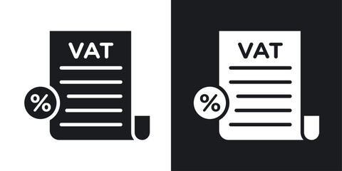 Value added tax VAT icons pack in solid style