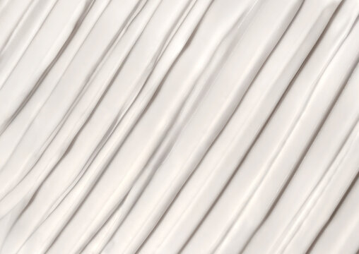 Smooth texture with lines of white moisturizing face and body cream. 