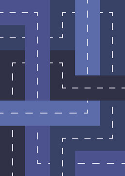Abstract intertwined roads