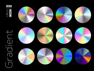 グラデーションの円形スタイルのセット 030