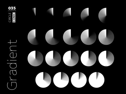 グラデーションの円形スタイルのセット 035