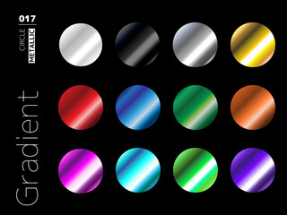 グラデーションの円形スタイルのセット 017
