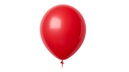 Red Balloon Floating i on transparent background Festive Decor