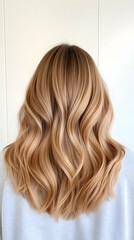 Obraz premium Beautiful, healthy, light blonde wavy hair