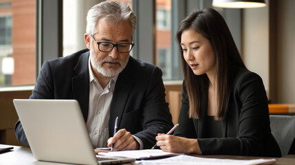 Fototapeta premium Business people working together