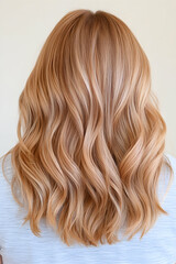 Beautiful, wavy, light auburn hair