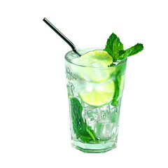 Mojito summer cocktail drink isolated