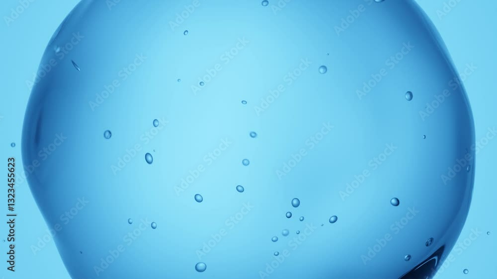 Aufkleber transparent 3d molecules with air bubbles on soft gradient background – seamless abstract animation 