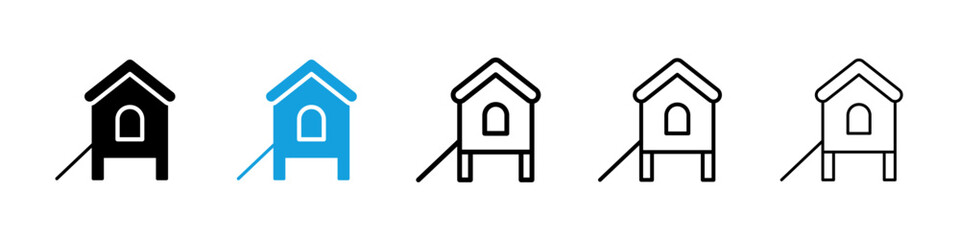 Chicken coop icons vector set for web designs © Abstractor