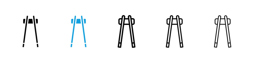 Chopsticks icons vector set for web designs