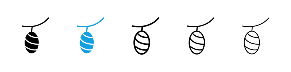 Cocoon icons vector set for web designs