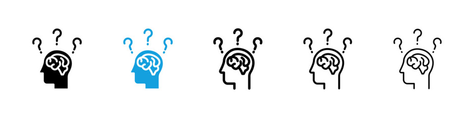 Curious human icons vector set for web designs