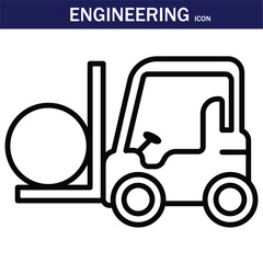  outline engineering icon. Editable stroke. Vector illustration. EPS 10.
