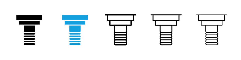 Implant Fixture icons vector set for web designs