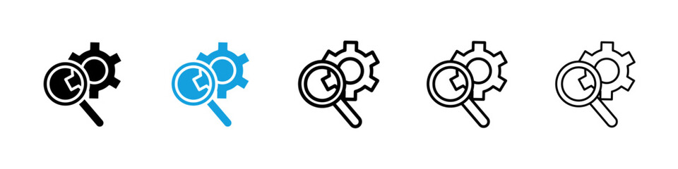 Investigate icons vector set for web designs