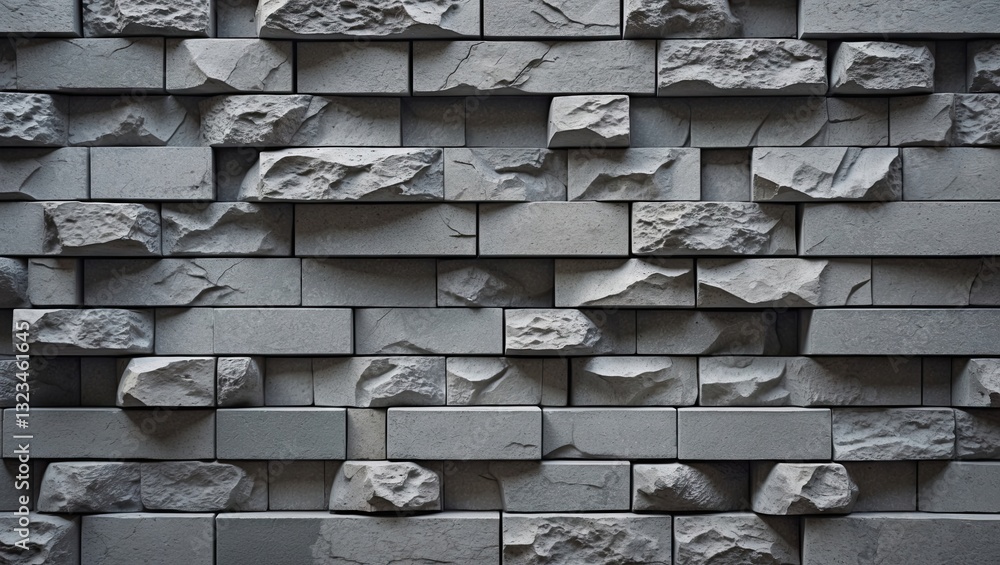 Leinwandbilder modern stone brick wall background featuring a mix of smooth and rugged textures in shades of gray, 