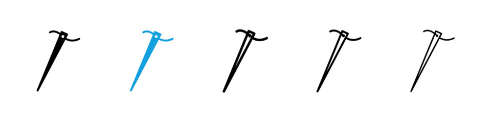 Needle icons vector set for web designs