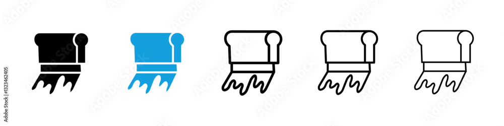 Poster print screen icons vector set for web designs
