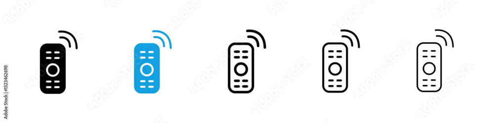 Poster remote control icons vector set for web designs