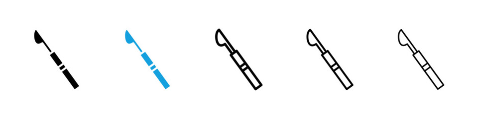Scalpel icons vector set for web designs