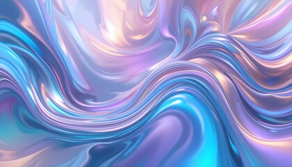 Obraz premium Vibrant Holographic Fluid Art