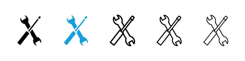 Tools icons vector set for web designs