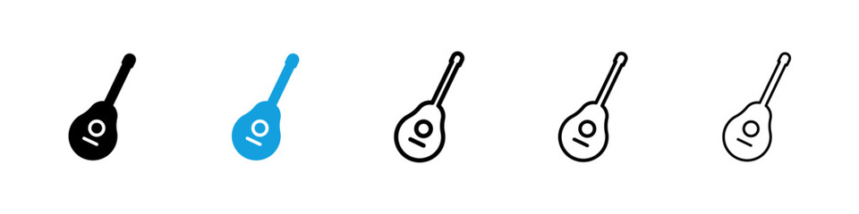 Ukulele icons vector set for web designs