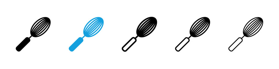 Whisk icons vector set for web designs