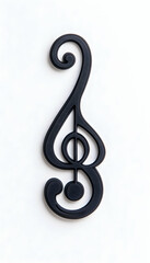 Obraz premium Black treble clef bookmark