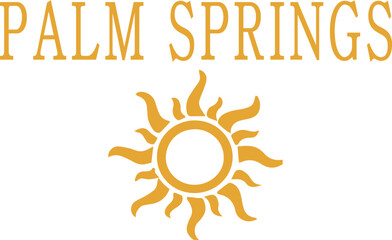 Palm Springs California cactus health wellness slogan Graphic Tee t-shirt logo slogan artwork typography tote badge emblem crest Fashion Apparel