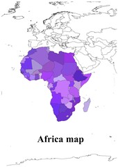 Category color Africa map wallpaper