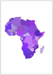 Obraz premium Category color Africa map wallpaper
