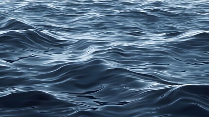 Fototapeta premium Gentle Rippling Waves Under Soft Light Creating a Tranquil Ocean Surface in Shades of Blue